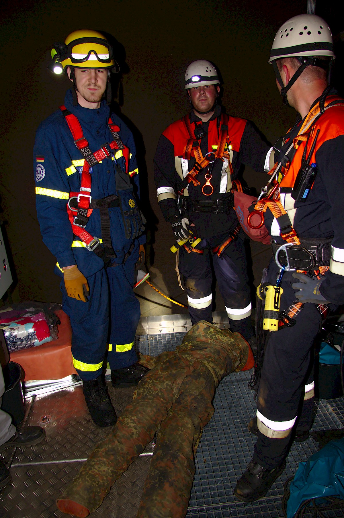 Gemeinschaftsübung von THW Lohr und Feuerwehr am Oberbecken