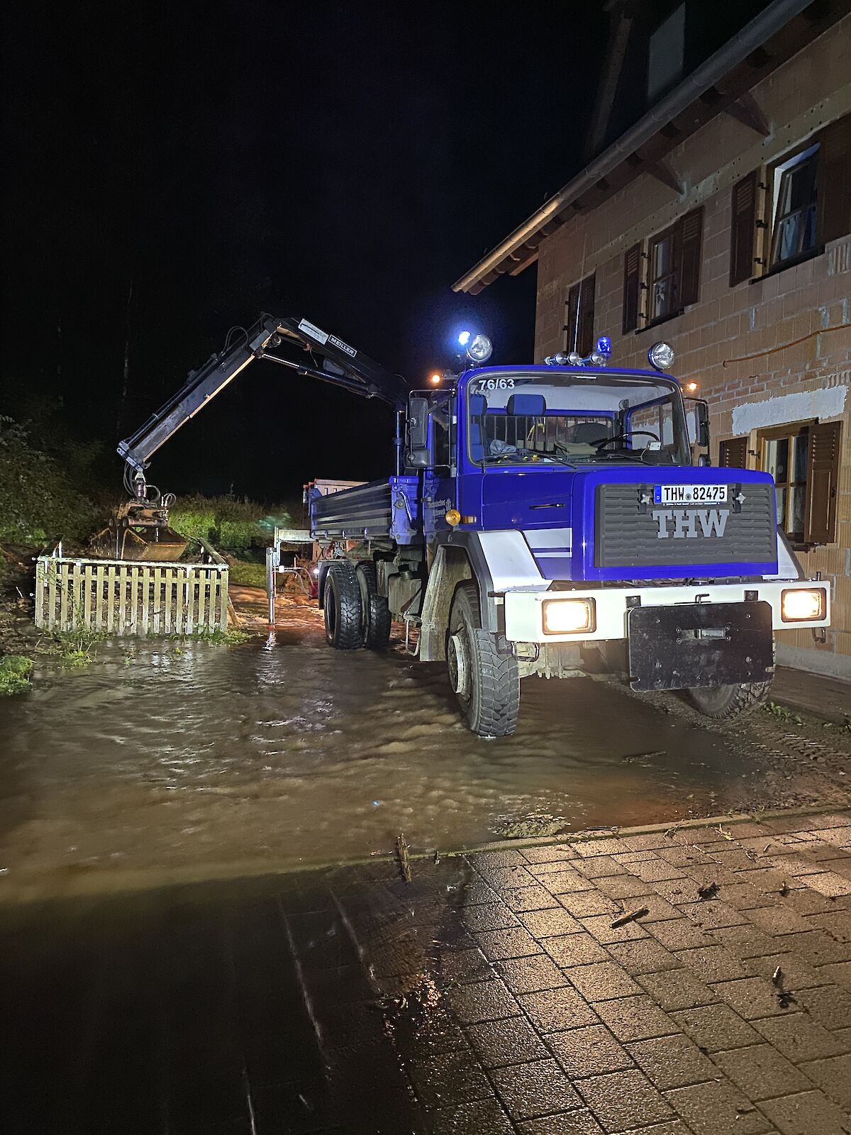 Lange Einsatznacht für unsere THW-Kräfte - Unwetter in Frammersbach