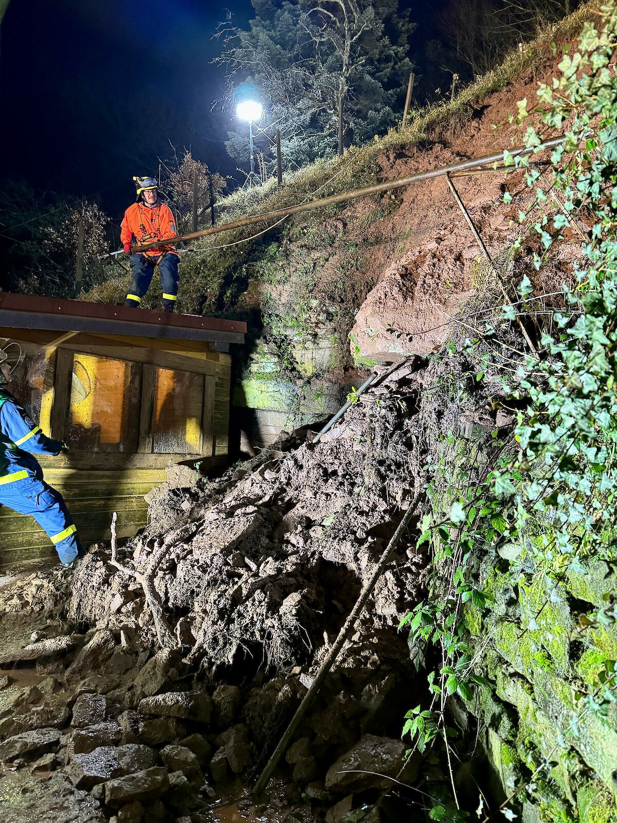 Hangrutsch in Rieneck am Samstag vor Weihnachten fordert die Baulichtorganisationen im Landkreis Main-Spessart