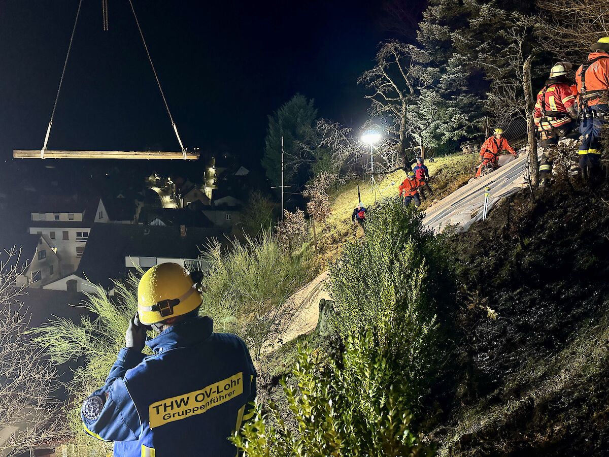 Hangrutsch in Rieneck am Samstag vor Weihnachten fordert die Baulichtorganisationen im Landkreis Main-Spessart