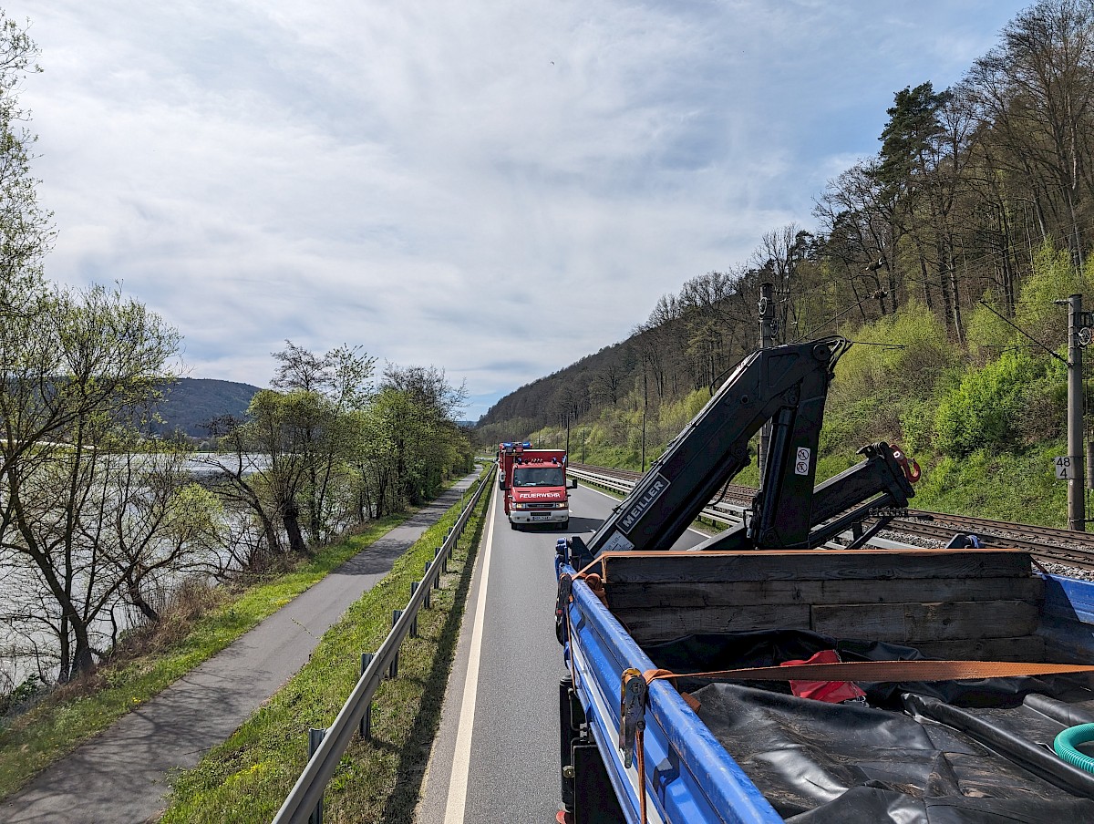 Wassertransport für Waldbrandübung im Landkreis Main-Spessart