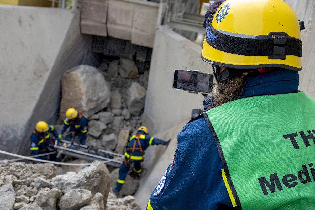 Großübung der THW Regionalstelle Karlstadt "Caementum 2024" - mehr als 200 Einsatzkräfte im Steinbruch im Einsatz